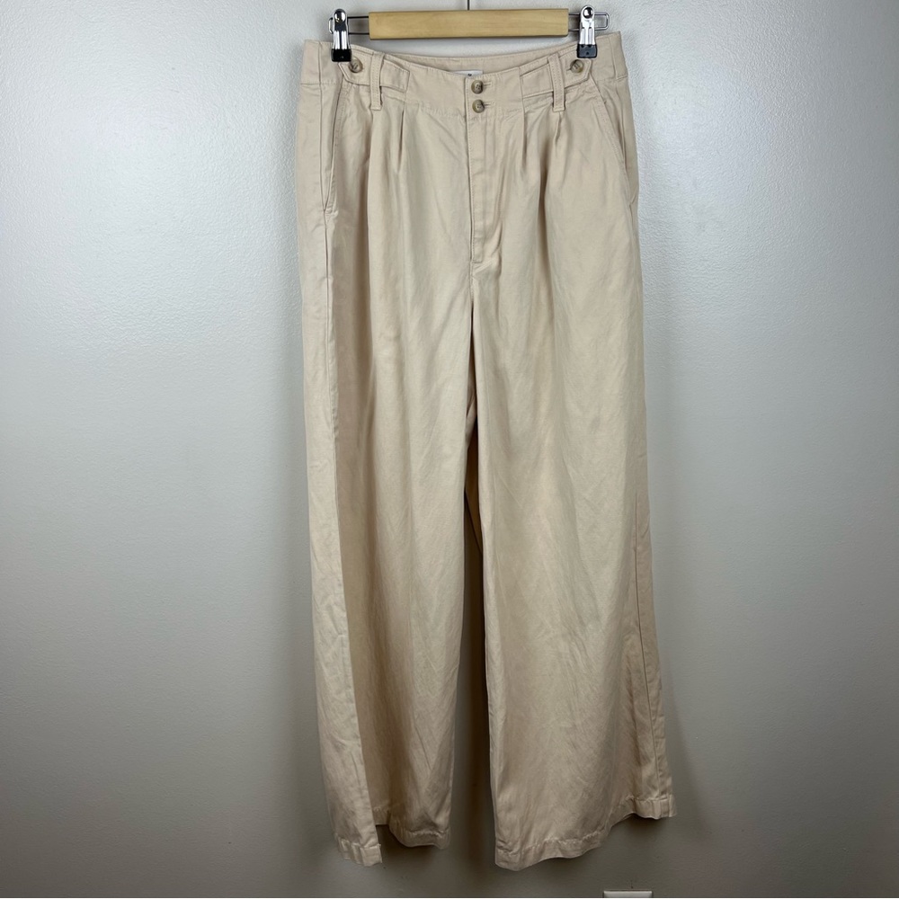 Madewell Harlow Wide Leg Pants in Cream size 6 - Picture 2 of 12